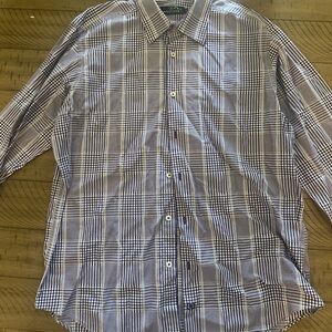 Bugatchi Black and White Casual Button Down Shirt
